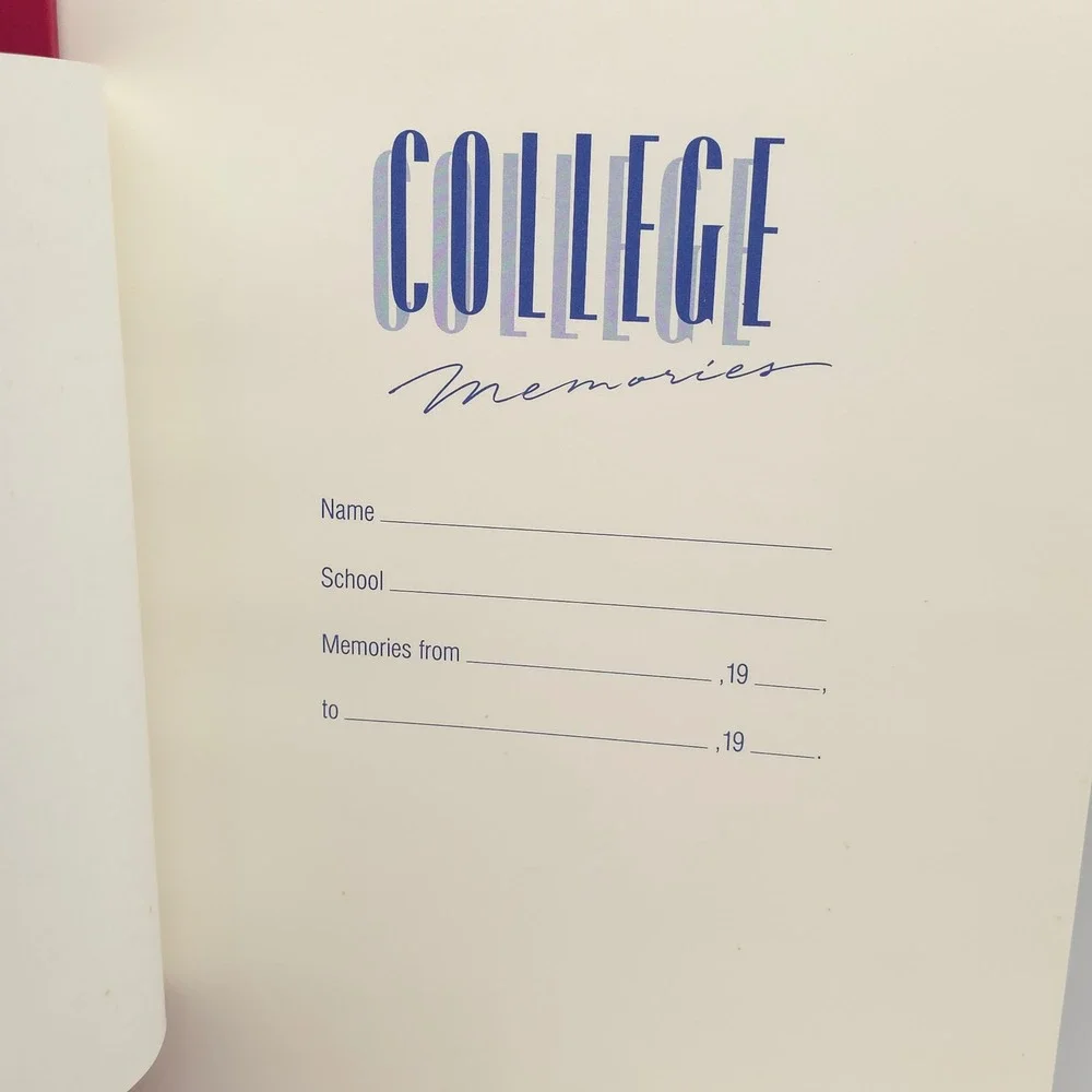 Hallmark College Memories Scrapbook Vintage 1986 Pink 80s Retro Nostalgia USA